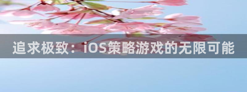 一竞技官网地址：追求极致：iOS策略游戏的无限可能